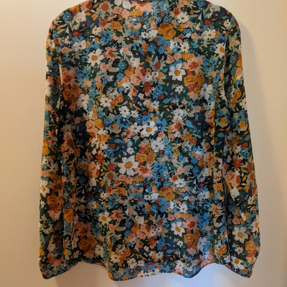 SOLD! Sezane Pierro Shirt Fall Flowers (36) - Picture 4 of 6